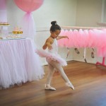 Homemade ballet party barre